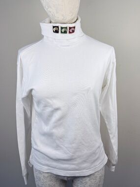 Vintage  Turtleneck With Embroidered Horses